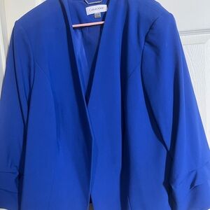Calvin Klein Women's Cobalt Open-Front Blazer